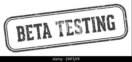 beta testing stamp. beta testing rectangular stamp isolated on white background Stock Vector