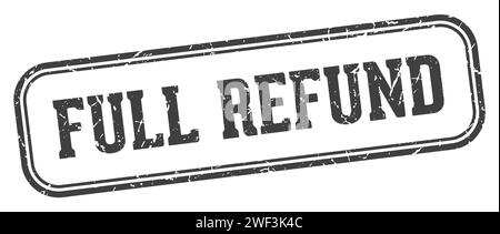 full refund stamp. full refund rectangular stamp isolated on white background Stock Vector