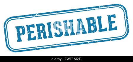 perishable stamp. perishable rectangular stamp isolated on white background Stock Vector