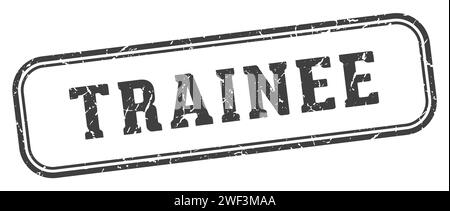 trainee stamp. trainee rectangular stamp isolated on white background Stock Vector