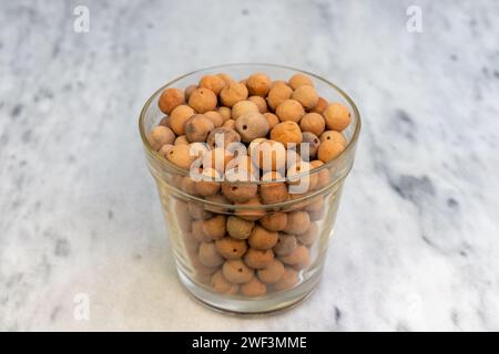 Clay Balls for growing plants in hydroponic method Stock Photo