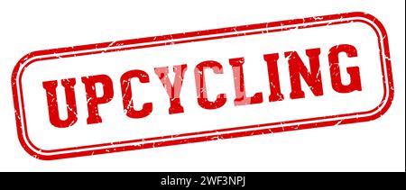 upcycling stamp. upcycling rectangular stamp isolated on white background Stock Vector