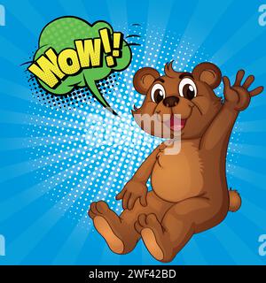 funny dog pop art style vector image Stock Vector
