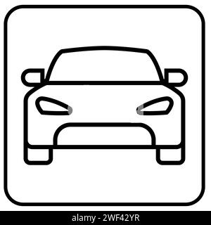 Car icon. Car vector icon on a white background. Vector illustration. Stock Vector