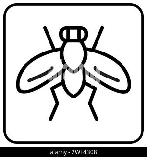 Insects on car vector icon for webb or app button Stock Vector