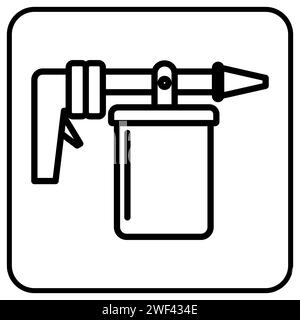 Foam sprayer for car washing and detailing. Symbol, logo illustration. Vector graphics Stock Vector
