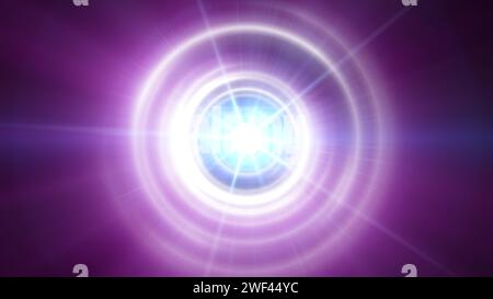 rings light ray Orb neon ray light illustration Stock Photo