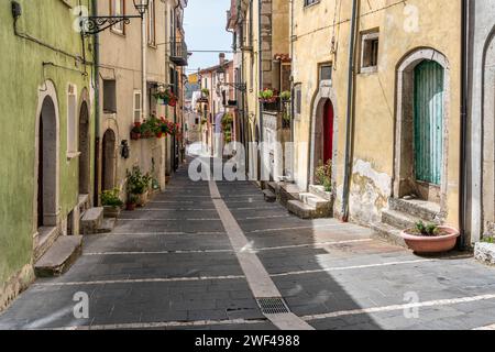 Scenic sight in the village of Miranda, Province of Isernia, Molise, Italy. Stock Photo