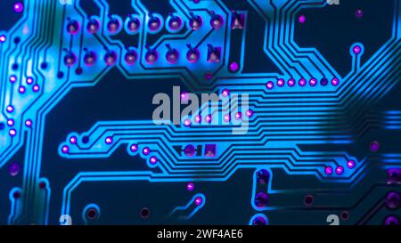 Electronic circuit board close up, background with circuit board Stock Photo