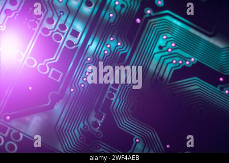 Electronic circuit board close up, background with circuit board Stock Photo