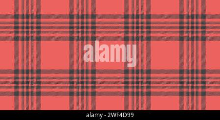 Event tartan texture pattern, diamond textile vector background. Windowpane fabric check plaid seamless in grey and red color. Stock Vector