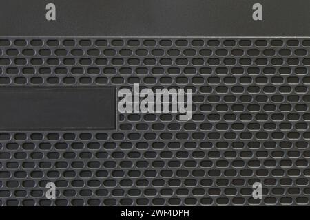 Pattern of black plastic surface background for design in your work concept. Stock Photo