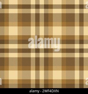 Styling background texture vector, handkerchief tartan textile fabric. Dreamy seamless check pattern plaid in amber and orange color. Stock Vector