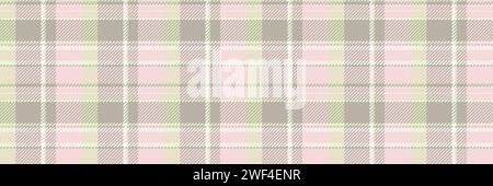 Professional vector background textile, covering seamless pattern tartan. Vichy plaid check fabric texture in light and pastel color. Stock Vector