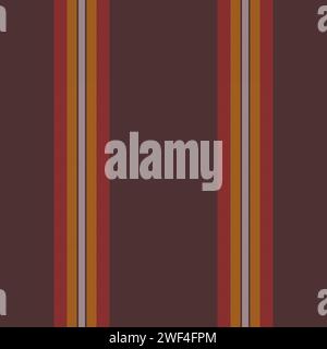 Wide vector seamless texture, revival lines textile fabric. Invitation background pattern stripe vertical in dark and red color. Stock Vector