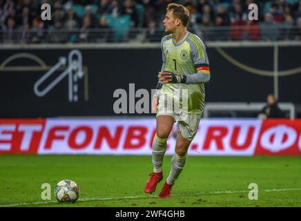 Leipzig, Germany – November 15, 2018. Germany national football team goalkeeper Manuel Neuer during international friendly Germany vs Russia (3-0). Stock Photo