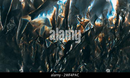 Creased texture grunge overlay aged foil stains Stock Photo