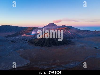 Aerial view of Mt. Bromo Stock Photo