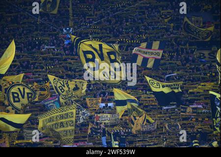 DORTMUND, GERMANY - 28 JANUARY, 2024: The football match of Bundesliga Borussia Dortmund vs Bochum at Signal Iduna Park Stock Photo