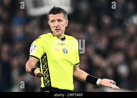 Rome, Italy. 28th Jan, 2024. Referee Daniele Orsato during the Serie A match between SS Lazio and SSC Napoli at Stadio Olimpico Rome Italy on January 28, 2024. Credit: Nicola Ianuale/Alamy Live News Stock Photo