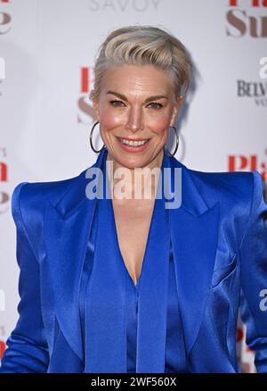 London, UK. January 28th, 2024. Hannah Waddingham arriving at the gala performance of Plaza Suite, the Savoy Theatre, London. Credit: Doug Peters/EMPICS/Alamy Live News Stock Photo