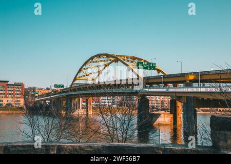 Bridge in Pittsburgh Pennsylvania Stock Photo