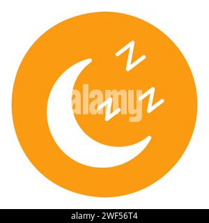 Sleeping time vector solid icon. Moon clock sign. Graph symbol for fitness and weight loss web site and apps design, logo, app, UI Stock Vector