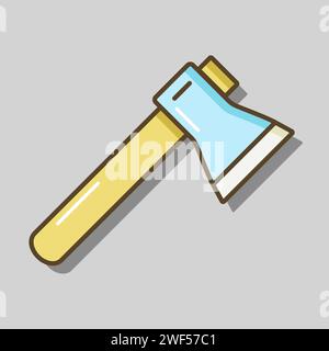 Axe or hatchet vector icon. Camping and Hiking sign. Graph symbol for travel and tourism web site and apps design, logo, app, UI Stock Vector