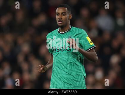 London, UK. 27th Jan, 2024. Alexander Isak of Newcastle United during the The FA Cup match at Craven Cottage, London. Picture credit should read: Paul Terry/Sportimage Credit: Sportimage Ltd/Alamy Live News Stock Photo