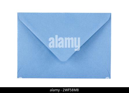 Blue envelope isolated on white background Stock Photo