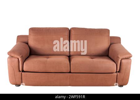 Brown sofa isolated on white background Stock Photo