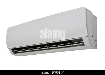 White air conditioner isolated on white background Stock Photo