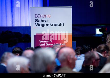 Symbolbild Logo Partei Buendnis Sahra Wagenknecht Logo der neuen Partei Buendnis Sahra Wagenknecht BSW-Partei Berlin Berlin Deutschland *** Symbolic image Logo Party Buendnis Sahra Wagenknecht Logo of the new party Buendnis Sahra Wagenknecht BSW Party Berlin Berlin Germany Stock Photo