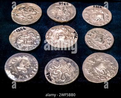 Ephesus ancient coins collection, Izmir museum Turkey Stock Photo