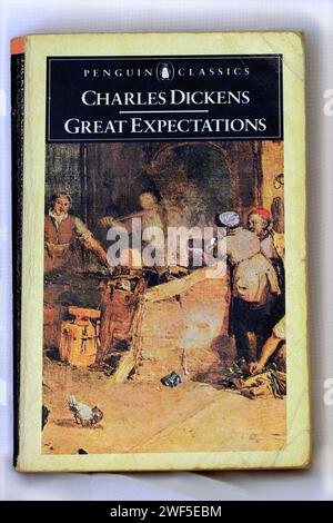 Great Expectations by Charles Dickens. Book cover on light / white background Stock Photo