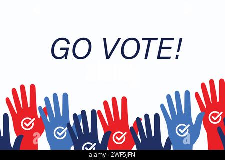 US elections banner. Vote campaign illustration. Stock Vector