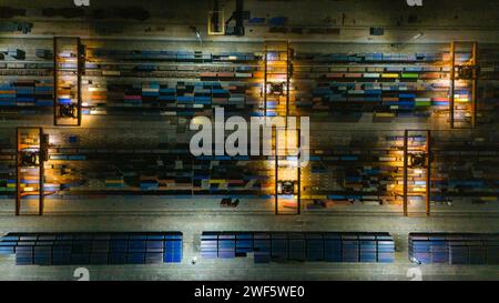 CHONGQING, CHINA - JANUARY 28, 2024 - Photo taken on Jan 28, 2024 shows the work scene at Tuanjiecun Railway Central station in Shapingba district, Ch Stock Photo