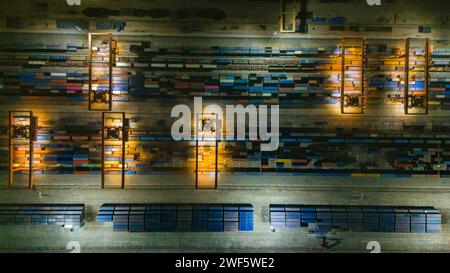 CHONGQING, CHINA - JANUARY 28, 2024 - Photo taken on Jan 28, 2024 shows the work scene at Tuanjiecun Railway Central station in Shapingba district, Ch Stock Photo