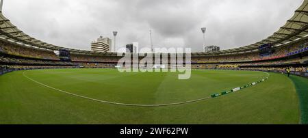 Brisbane, Australia.26th Jan, 2024. Panoramic stadium views during the third day of the NRMA Insurance Test Match between Australia and West Indies Stock Photo