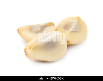 Pieces of fresh salak fruit isolated on white Stock Photo