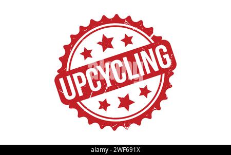 Upcycling Stamp. Red Upcycling Rubber grunge Stamp Stock Vector