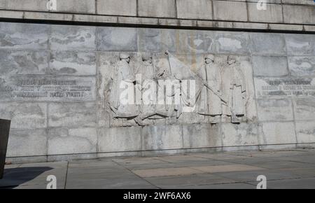 Slavin memorial monument and cemetery for Soviet Army soldiers who died in WWII. Bratislava. Slovakia. Stock Photo