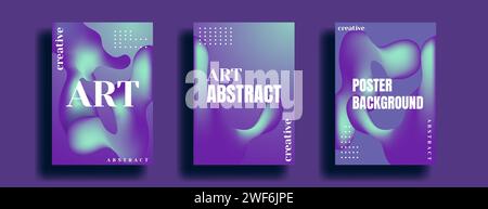 purple Abstract art design. poster design with liquid shapes. cover background with abstract purple shapes. vector illustration Stock Vector