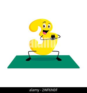 Children in yoga poses. Cartoon fitness kids in yoga asana. Vector