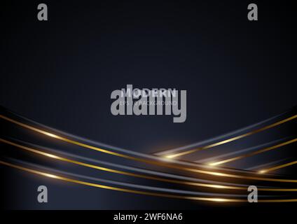 Abstract black background with blank space for text, tech and futuristic corporate design, vector illustration Stock Vector