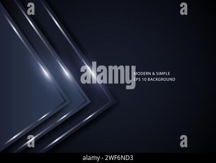 Luxurious abstract triangles background with golden lines. Vector illustration Stock Vector
