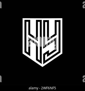 HY Logo monogram abstract inside circle stripe vector images design ...