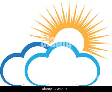 Cloud logo template vector icon illustration design Stock Vector