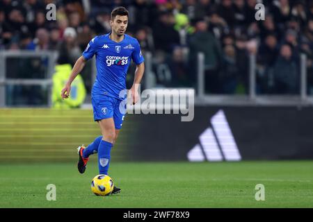 Alberto Grassi of Empoli Fc in action during the Serie A match beetween Juventus Fc and Empoli Fc at Allianz Stadium on January 27, 2024 in Turin, Italy . Stock Photo