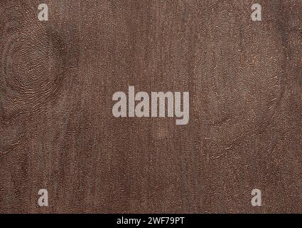 Abstract wood textured brown wallpaper background or backdrop. Seamless material wallpaper with rough vintage, weathered and grunge outlook. Stock Photo